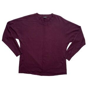 Alfani‎ Pullover Sweater Top XS Dark Purple Women's Seam-Front Relaxed NEW